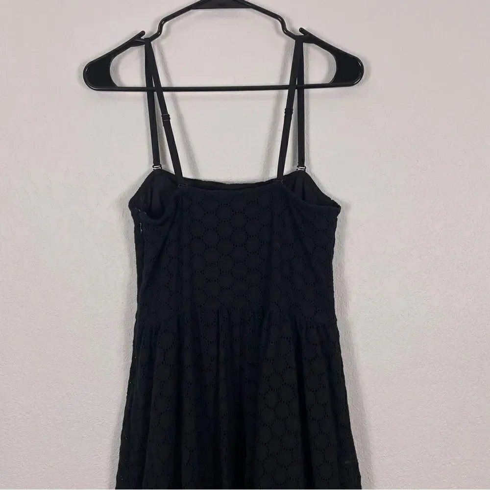 Garnet Hill Black Eyelet Cutout Dress‎ Size 6